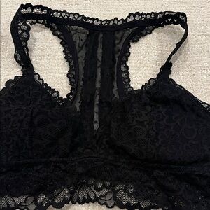 Aerie Black Lace Racerback Bralette